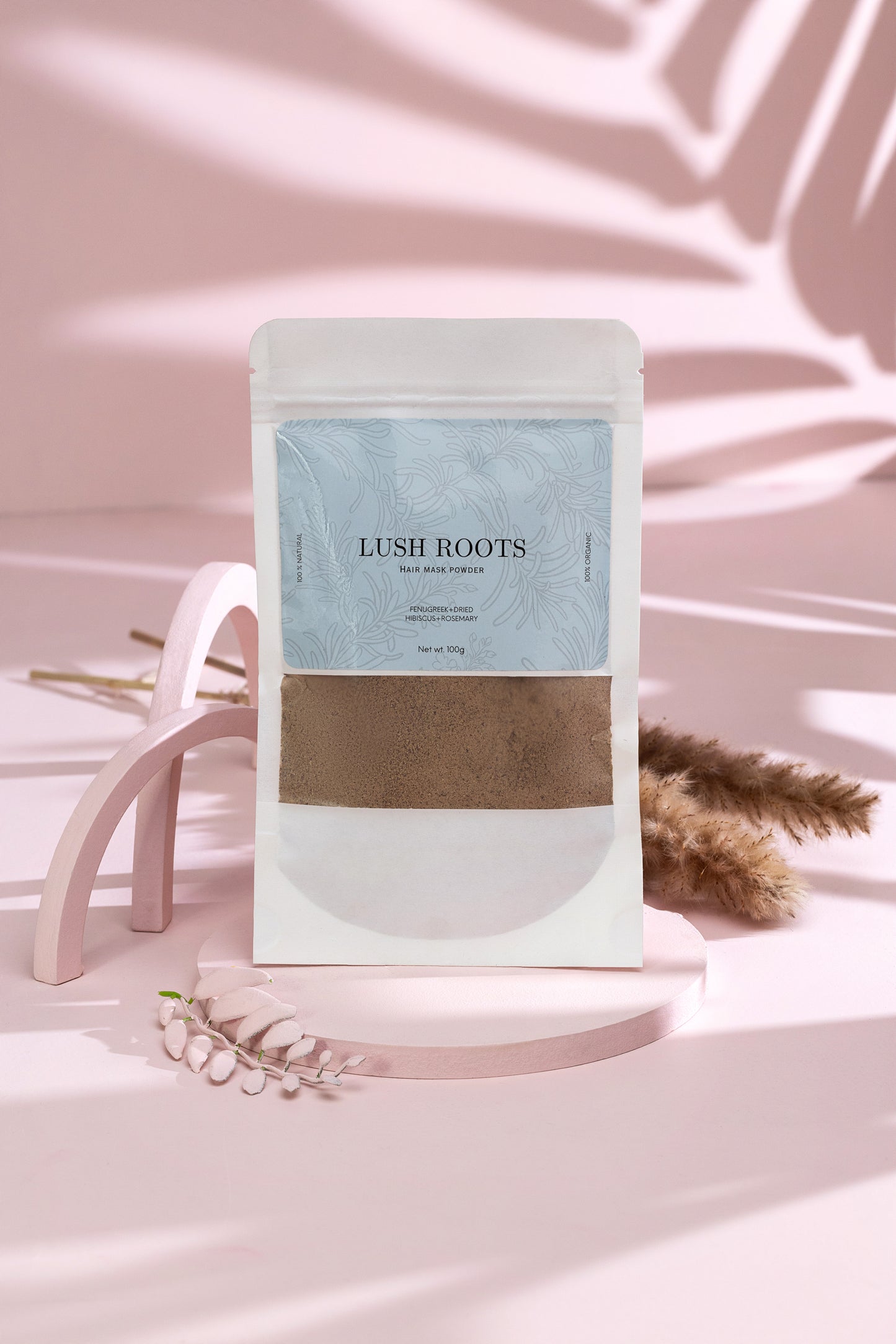 Lush Roots - HAIR MASK POWDER - Fenugreek | Hibiscus | Rosemary - 100 Grams